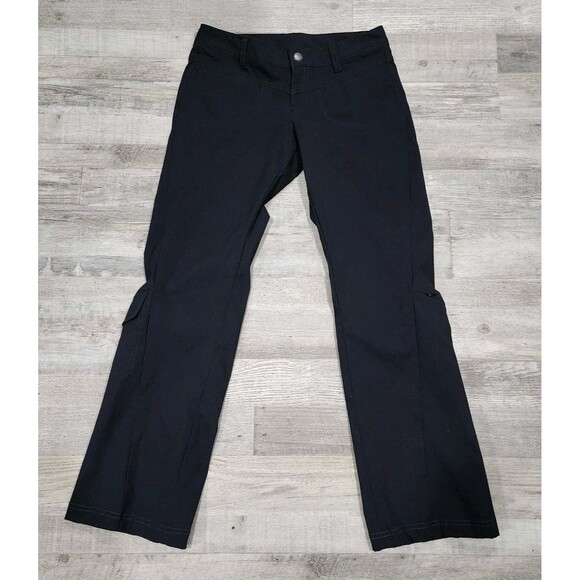 Athleta Dipper Pants Women's Black Low Rise Cargo Flare Hiking Outdoor Sizes 2 - Picture 1 of 10